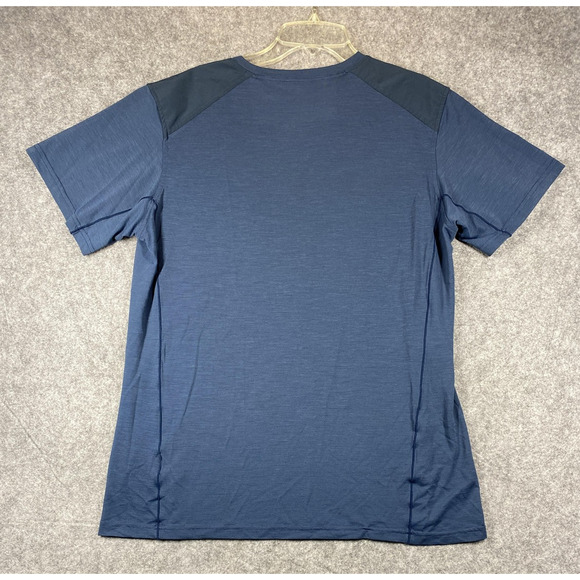 Kuhl Shirt Mens Medium Blue Short Sleeve Merino Wool Blend Performance Outdoor - Picture 10 of 12